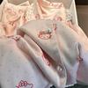 Cute Pink Polka Dot Kitty Cat Pajamas Women's Summer Short-sleeved Shorts Lace Suit Soft Cute Princess Loungewear