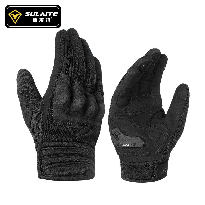 SULAITE G3 Motorcycle Gloves Full Finger Breathable Knuckle Protection Touch Screen Spring Summer Riding Gloves