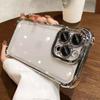 4 Corner Airbags Protective Case for IPhone XR XS 11 12 13 14 15 16 Pro Max with Lens Film Shockproof Transparent  Hard Cover