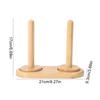 Yarn Holder Embroidery Thread Dispenser Double Bearing Wooden Yarn Holder Stand Storage Craft Tool For Beginners Home Sewing