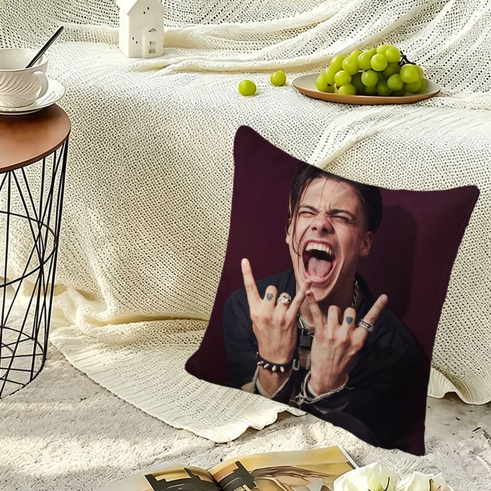 Y-YUNGBLUD Dom Harrison Alt Punk Pillow Case Sofa Living Room for Bedroom Headboard Backrest Cushion Square Nap Time