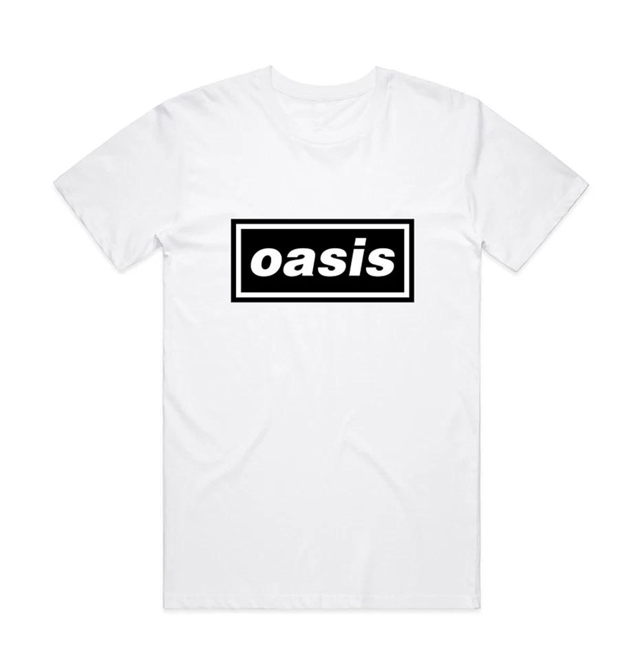 

White Oasis Logo Liam Noel Gallagher Licensed T-Shirt Men s- L
