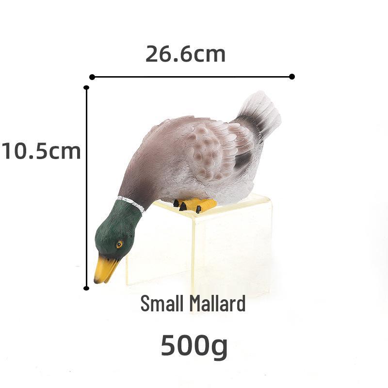 White Duck Pond Decoration with Fish - Resin Garden Ornament