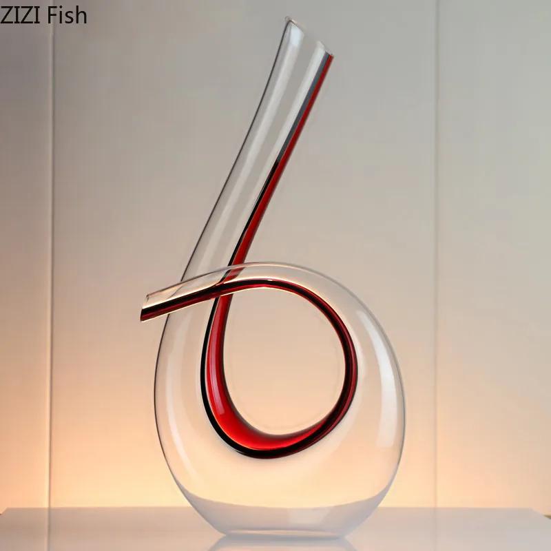 Европейский стиль бытовой прозрачный винный диспенсер хрустальный стеклянный графин креативный винный кувшин винный набор для вечеринки праздничный подарок