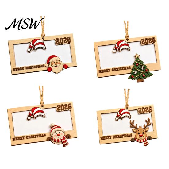 Hanging Ornament for Cash Gifts Wooden Christmas Money Holders Cash, Holiday Gift Creative Holder Ornaments Xmas Tree, Home Party Supplies