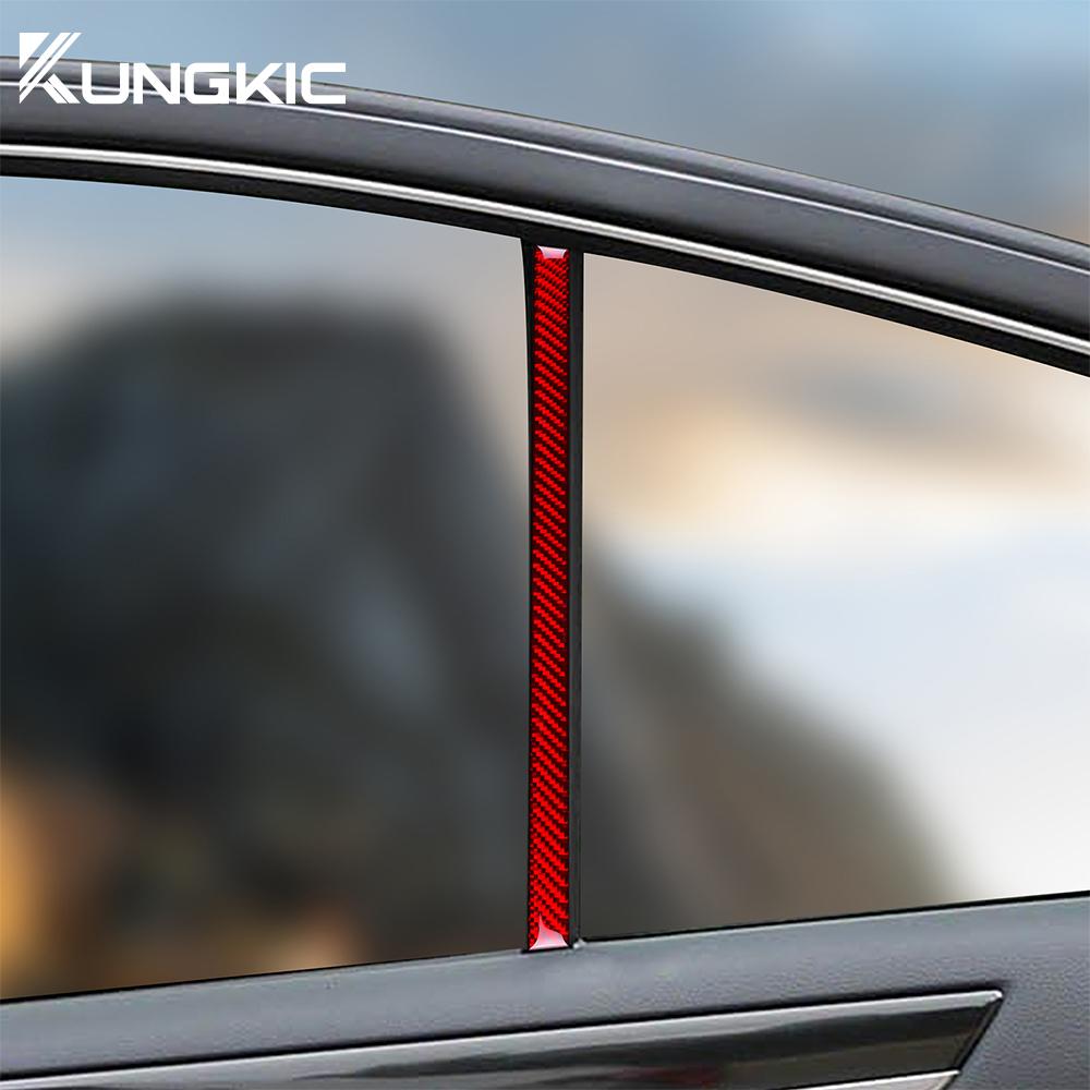 Real Soft Carbon Fiber Sticker For Subaru Legacy Outback 2015 2016 2017 2018 2019 LHD RHD Car Inner Door A-Pillar C-Pillar Strip