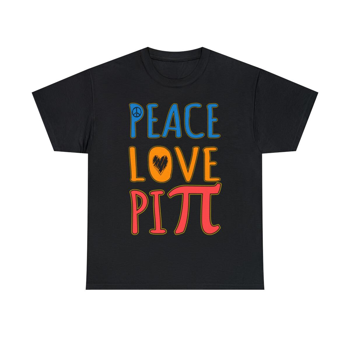 Peace Love Pi Graphic Tee Shirt, S-5XL XXXL