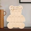 Bear/Egg/Door Shape Baby Milestone-Photo Frame Wood Board Photo Banner  Mothers Day Celebrations