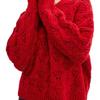 Sweaters Women's Red Crew Neck Moderate Other CX315-RED
