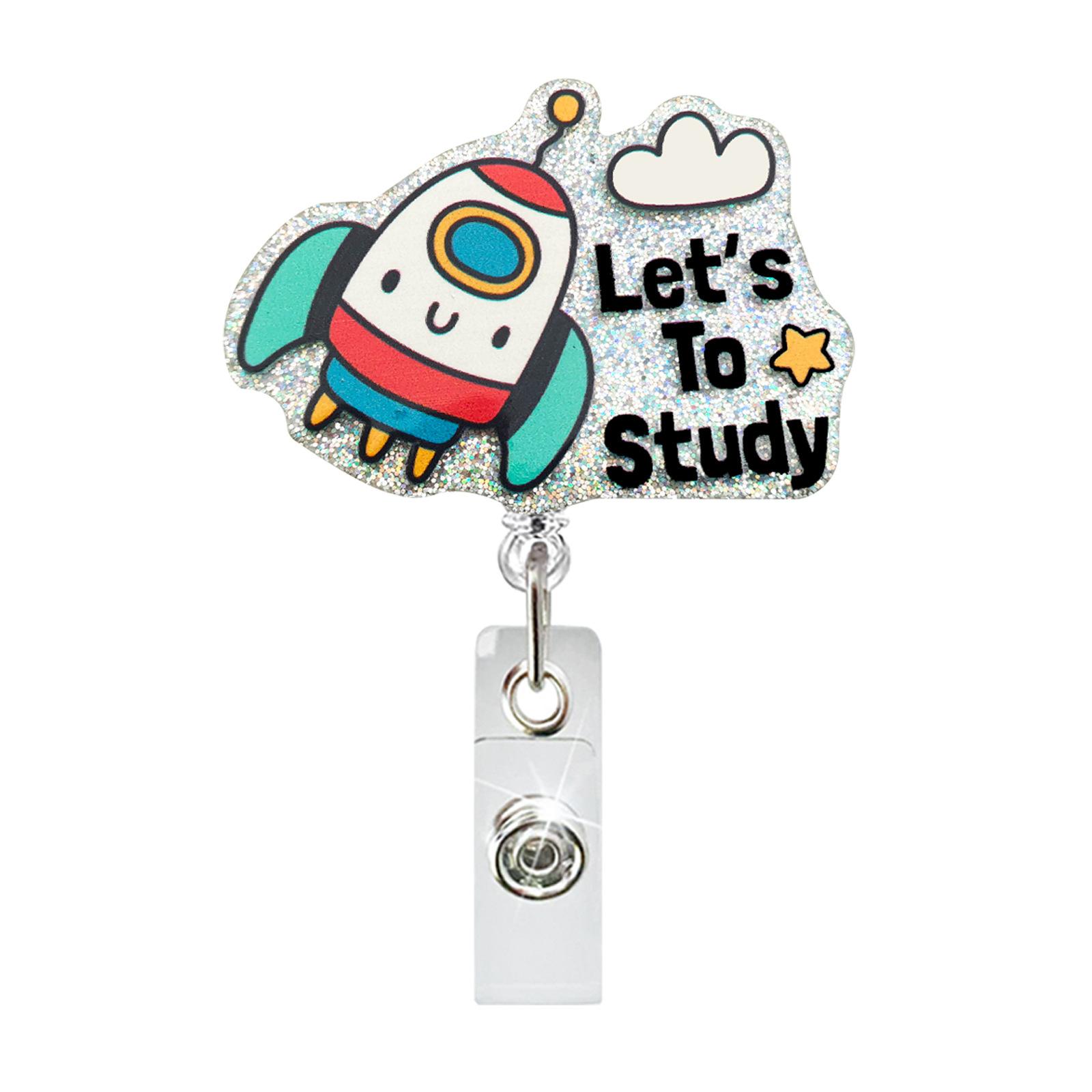 

Teachers Badge Reel Lightweight Badge Holder Acrylic Badge Reel Students ID Holder For Teacher Accessory Staff Identification