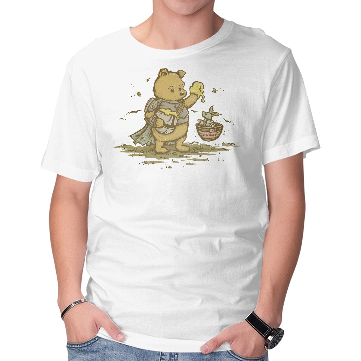 Unisex Crew Neck T-Shirt Honey Is The Way Graphic Short Sleeve Casual Tee XL