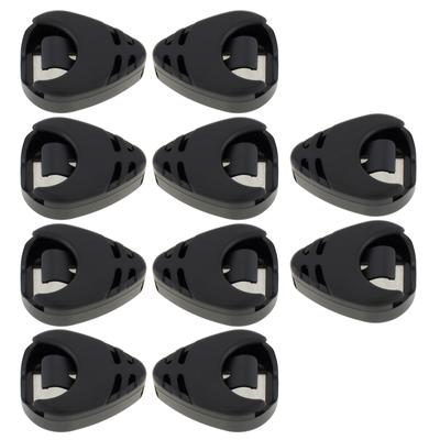 10 vnt. Juodas Plastikinis Lipnus Gitaros Plektro Laikiklis Akustinei Gitarai / Bosui / Ukulelei su Lipnia Nugarėle