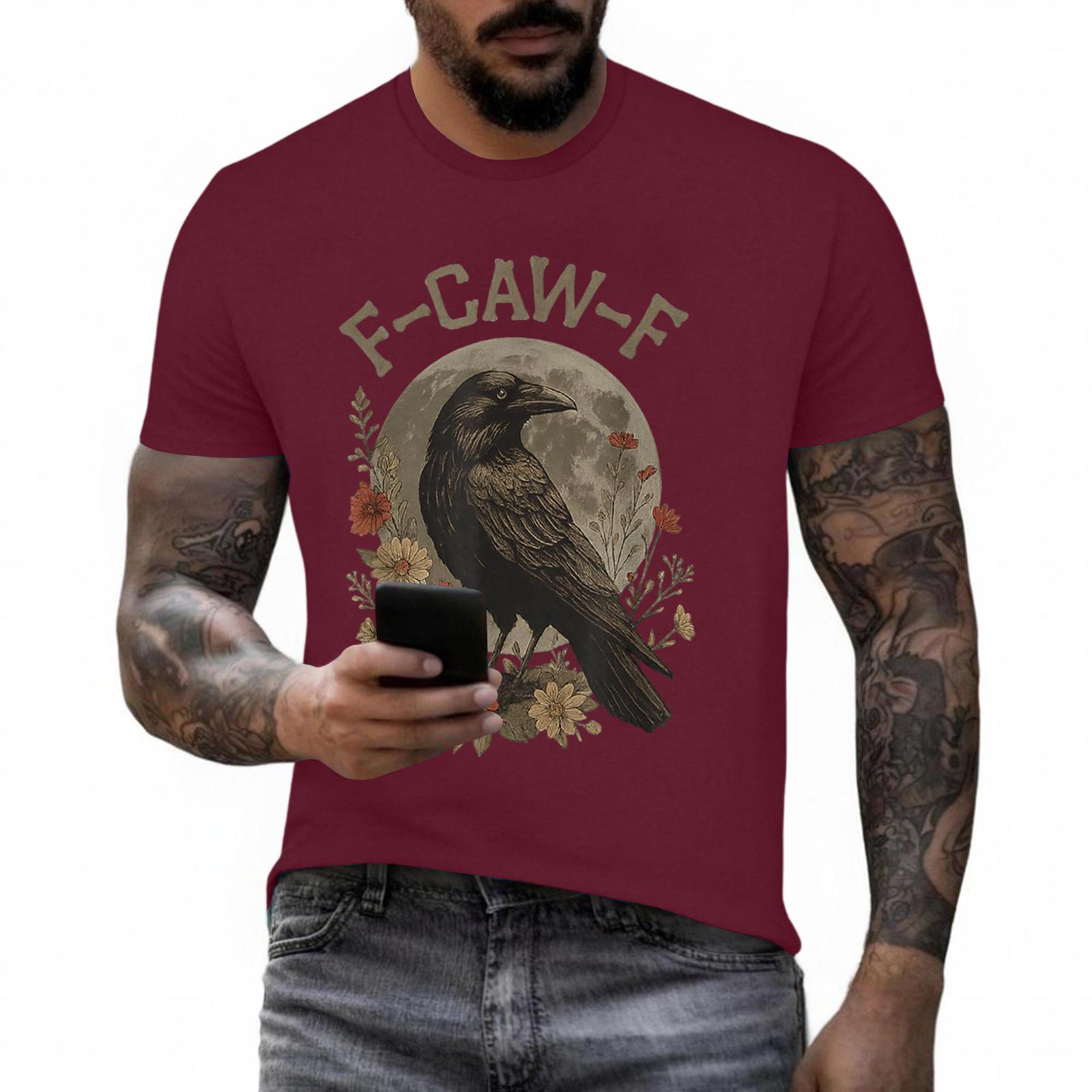 

Смешная футболка с петухом, кукарекающим F-Caw-F, и каламбуром XL винный