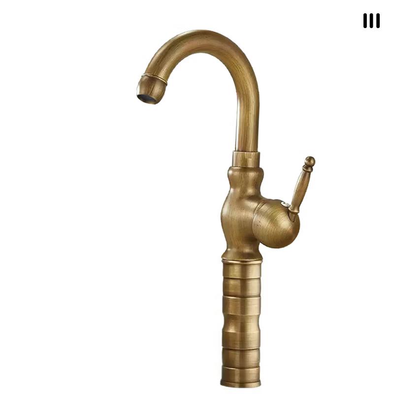 TLXT Vintage Brass Basin Faucet