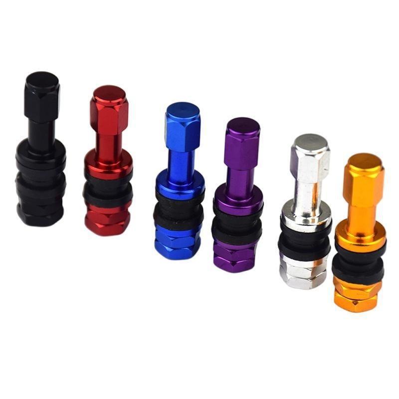 TR43E Aluminum Alloy Tubeless Tire Valve Stems 4PCS Durable Airtight Wheel Air Valves for Cars SUVs and Light Trucks Set Valve Stems 1