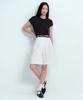 Woman Women'S Cotton Wide Bermuda Shorts [White]