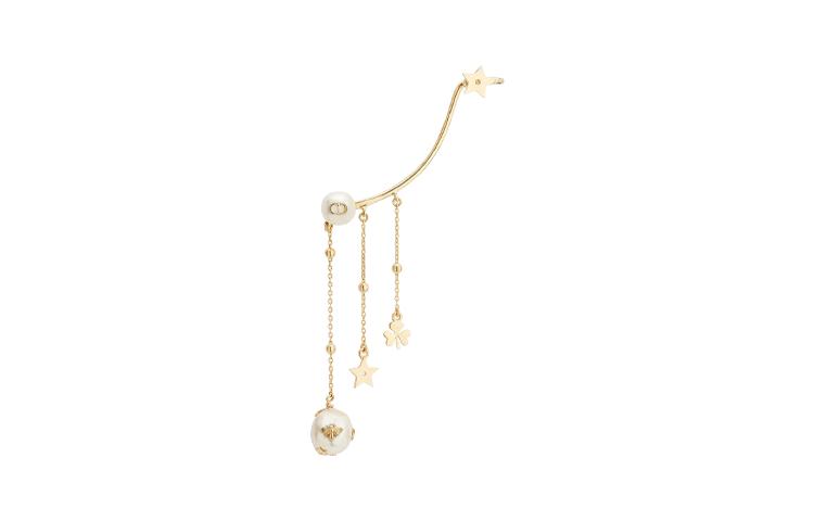 Dior Palladium Hoop Earrings Women's Gold E0863PDSFW-D301