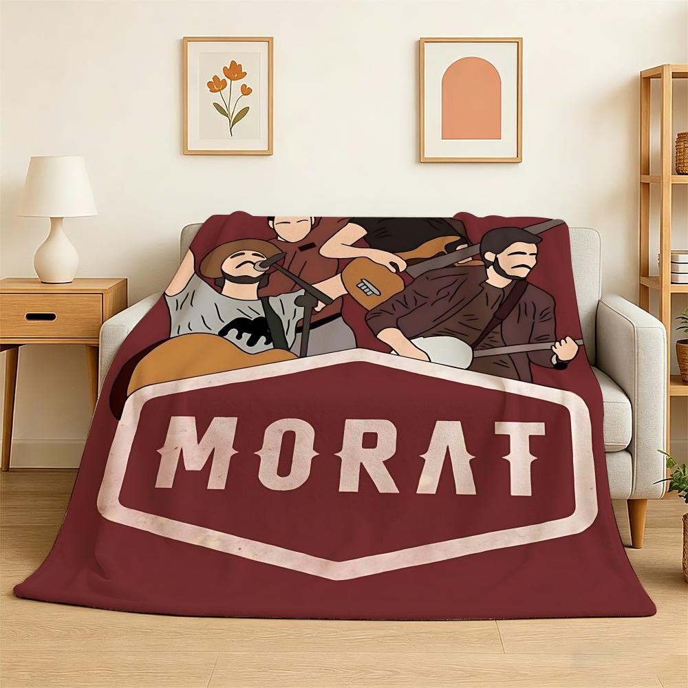 Rock Band Morat Balas perdidas Throw 240g Flannel Blanket Lightweight Soft Skin-friendly Summer Thin Throw Blanket 75X95CM