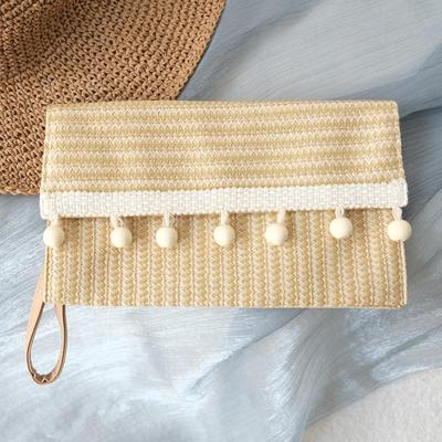 New Spring Summer Trendy Handbag Fashion Women Bag Solid Straw Casual Clutch Woman Cute Tassel Vintage Beach Small Travel Handbag