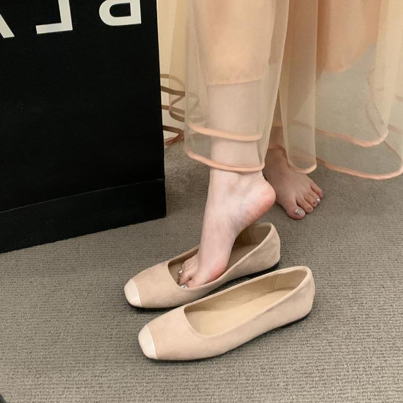 French flat-soled retro single shoes women's shoes 2025 new spring, autumn and winter one-pedal grandma shoes small fragrant evening shoes