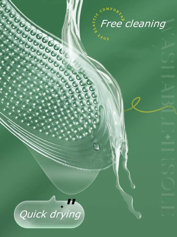 Non Slip Silicone Insoles for Shoes Orthotic Arch Support Insole Soft Shoe Inserts Sport Anti-slip Template Man Women Shoe Sole