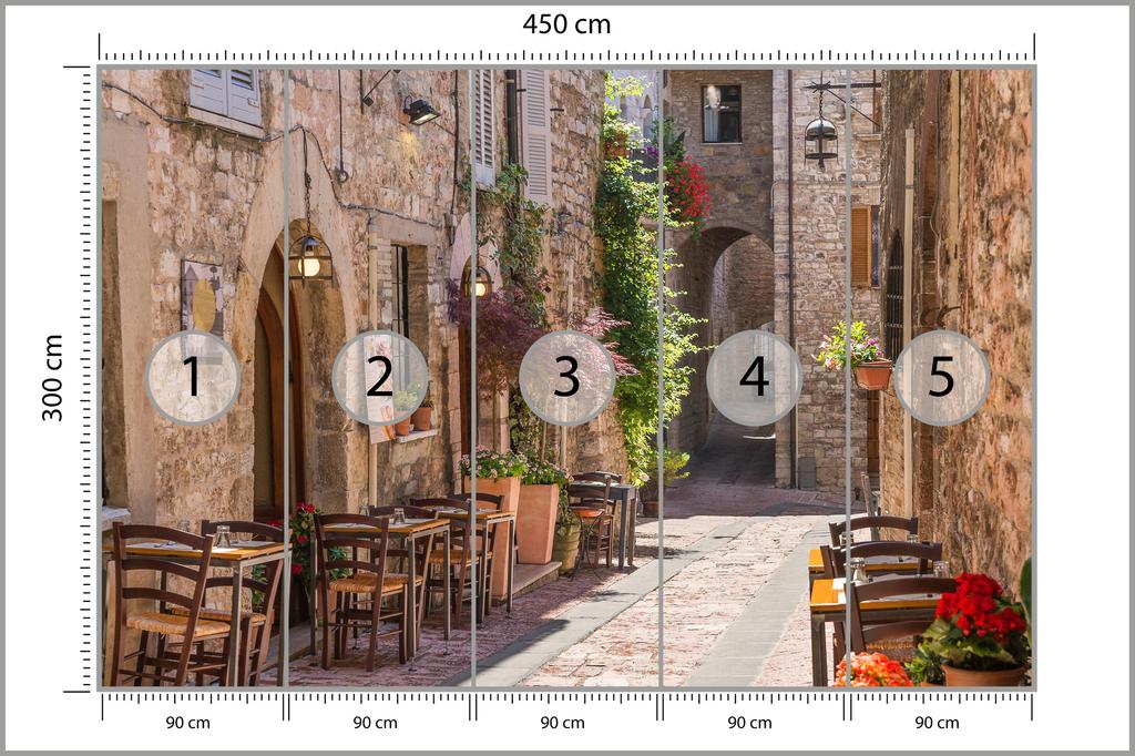 Photomural Italian Street Self-Adhesive Mural 450x300