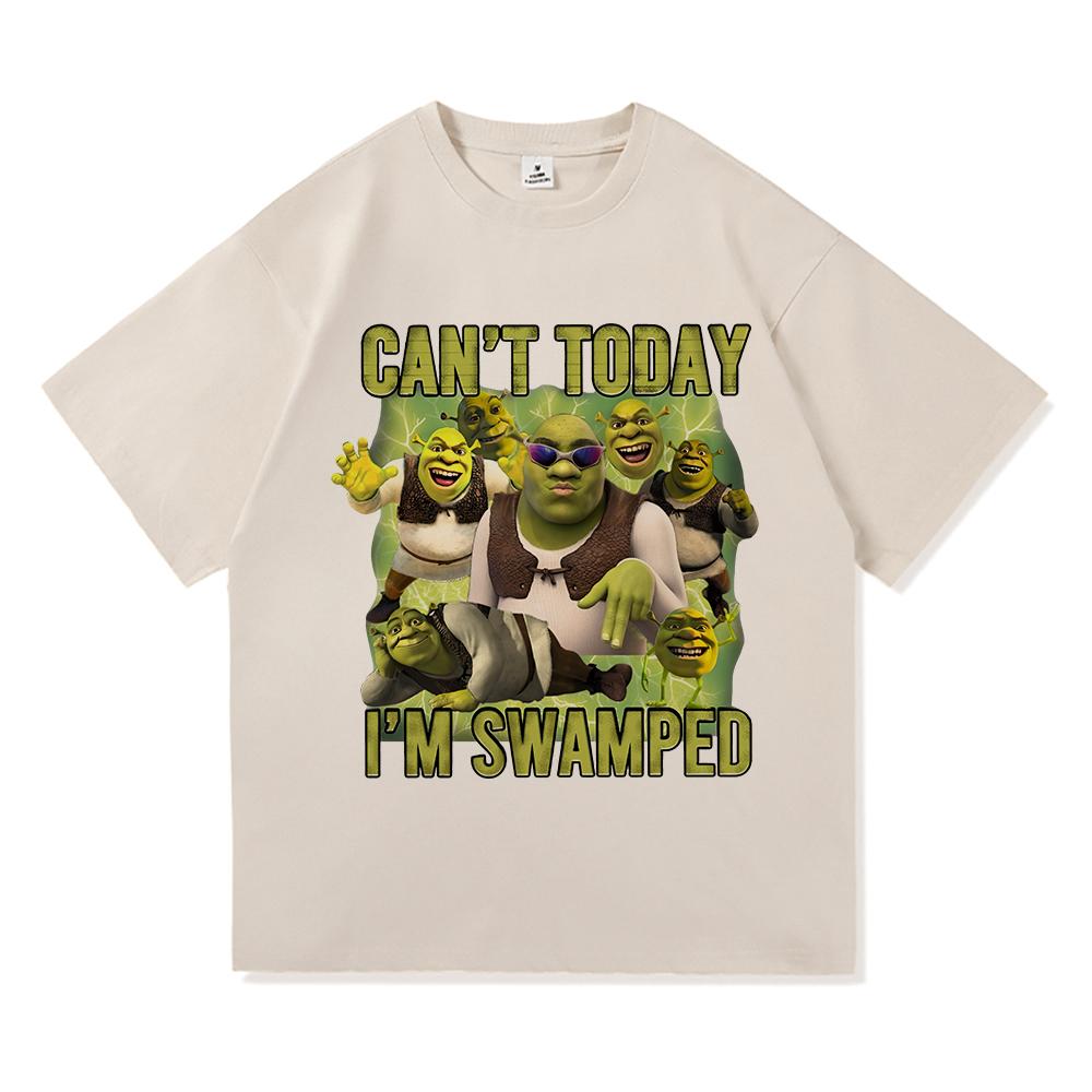 Cant Today Im Swamped T Shirt UnisexWomen Harajuku Aesthetic Graphic Funny Anime TShirt High Quality Vintage Cotton Tees Shirts