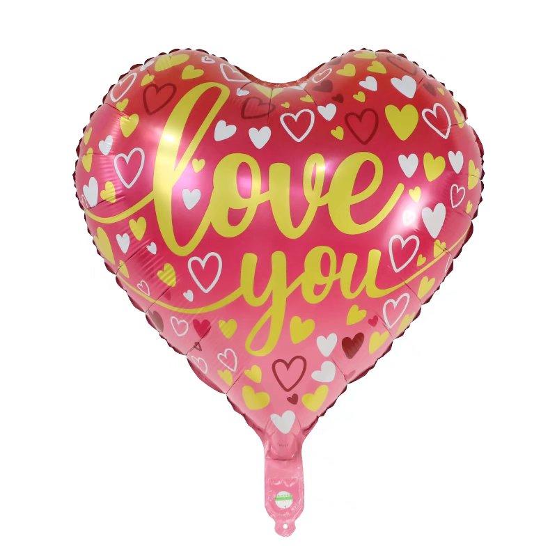 18inch 10pcs Red Heart Love Balloons Inflatable Foil Balloon Wedding Valentine Day Decorations Helium Balloon I Love You Globos 5