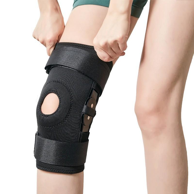 Sports Knee Pads Aluminum Plate Adjustable Pressurized Basketball Running Leg Pads Silicone Shock Absorber Patella Band Meniscus Knee Pads