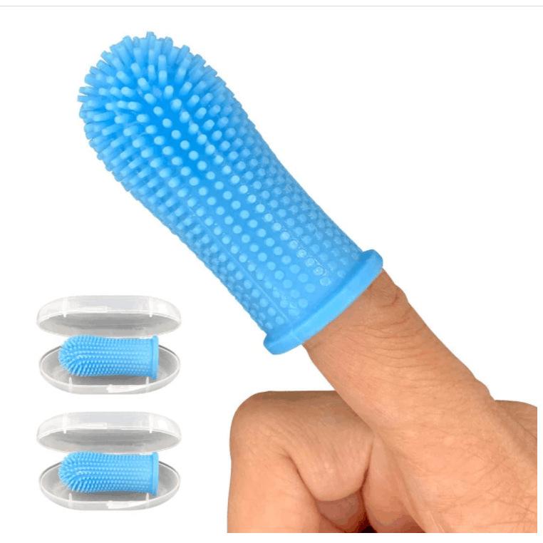 

Pet Dog and Cat Finger Sleeve Toothbrush Set with Toothpaste: Soft Bristle for Small Dogs and Cats синий