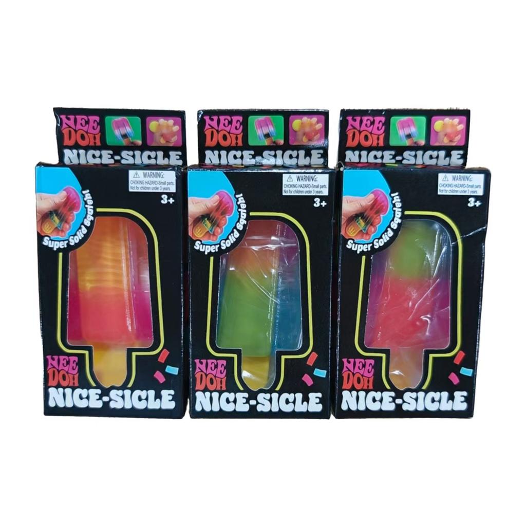 Schylling Needoh Popsicle Blind Box Cube Sensory Stress Relief Squishy Cube Anti-Anxiety Squeeze Object for Birthday Gift Toy