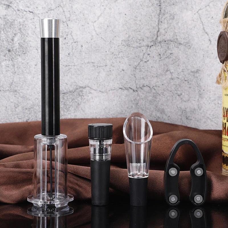 Red Wine Bottle Opener Set Foil Cutter Gift Set Wine Bottles Opener Multifunctional Wine Opener Kit for Home Bar Outdoor Picnic