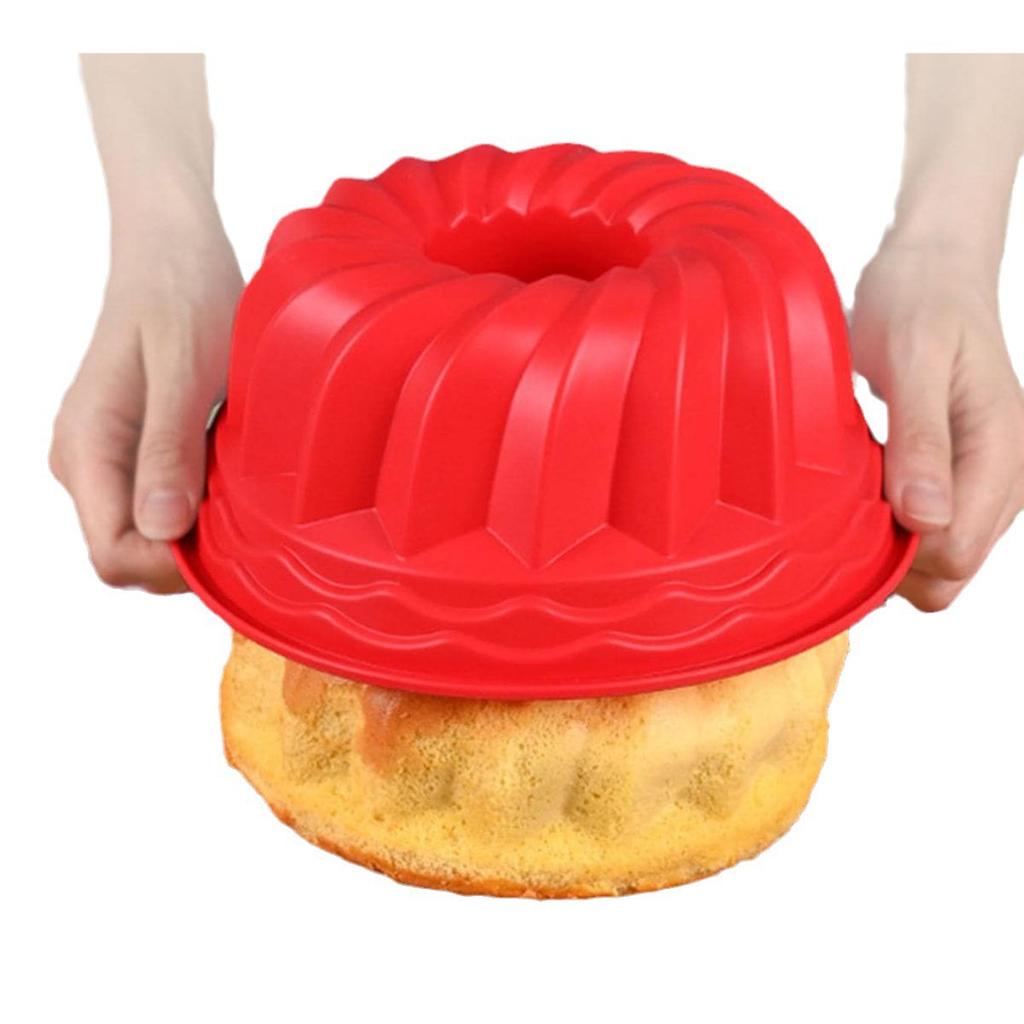 Red Qi Feng circular silicone baking mold, heat-resistant food grade silicone bread mold, egg high mold