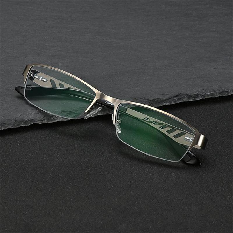 Outdoor Shade Anti-UV Half Frame Sun Light-sensitive Farsighted Eyeglasses Square Hyperopia Glasses Magnifier 0 +25 +50 +75 To +600