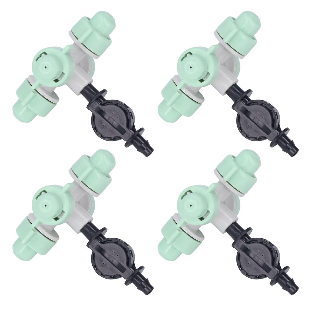 10er Set Kreuz-Sprühdüsen mit 4/7mm Anschluss Mikro-Bewässerungskopf für Ackerland Garten