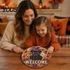 Handmade Welcome Sign Crafts Halloween Faux Pearl Door Kit, Ghost Skull Skeleton Cat Kit Painting Arts for Wall Decoration