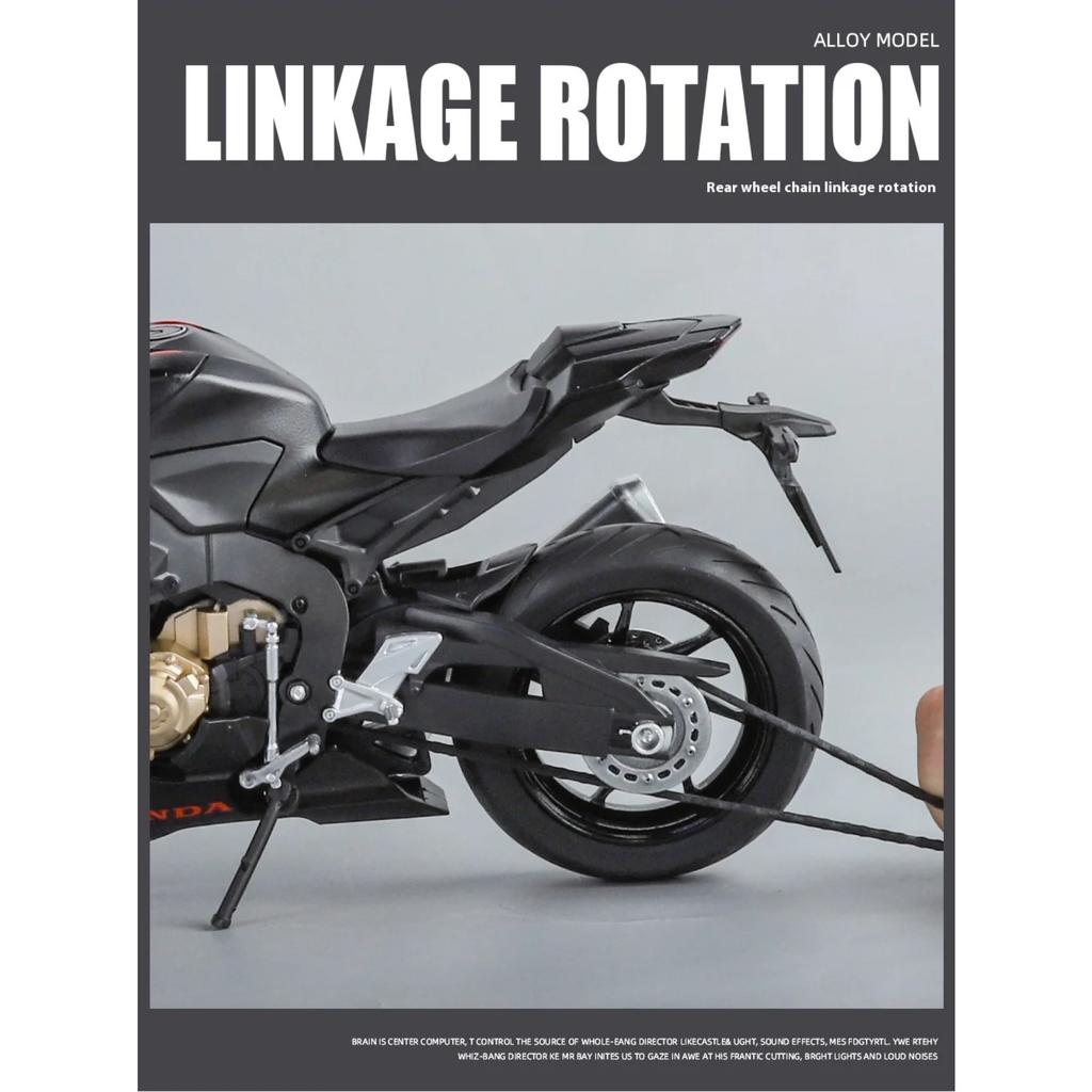 1/9 Honda CBR1000RR Speed Adult Collection Decoration Gifts Motorcycle Diecast Simulation Alloy Model Sound & Light Toy for Boys