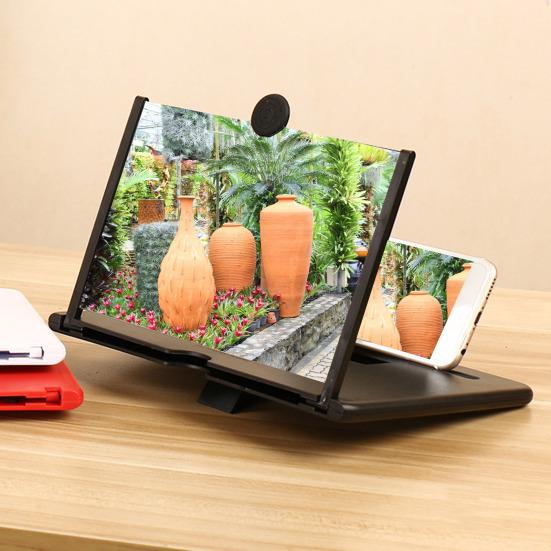 Amplificador de Tela de Celular 3D de Alta Definição Lupa Projetor Ampliador de Tela para Filmes Vídeos Jogos Suporte de Celular Dobrável com Tela