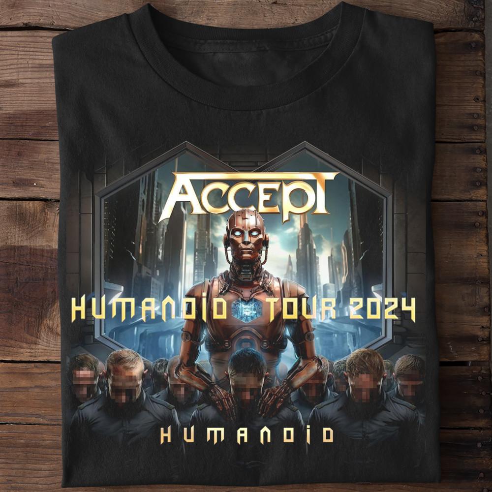 Редкая футболка Accept Tour 2024 с коротким рукавом, подарок для фаната, размеры от S до 4XL, унисекс S