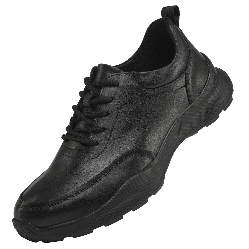 Autumn and Winter Sports Casual Business Leather Shoes New Breathable and Raised Leather Men's Top Layer Cowhide Leather Shoes