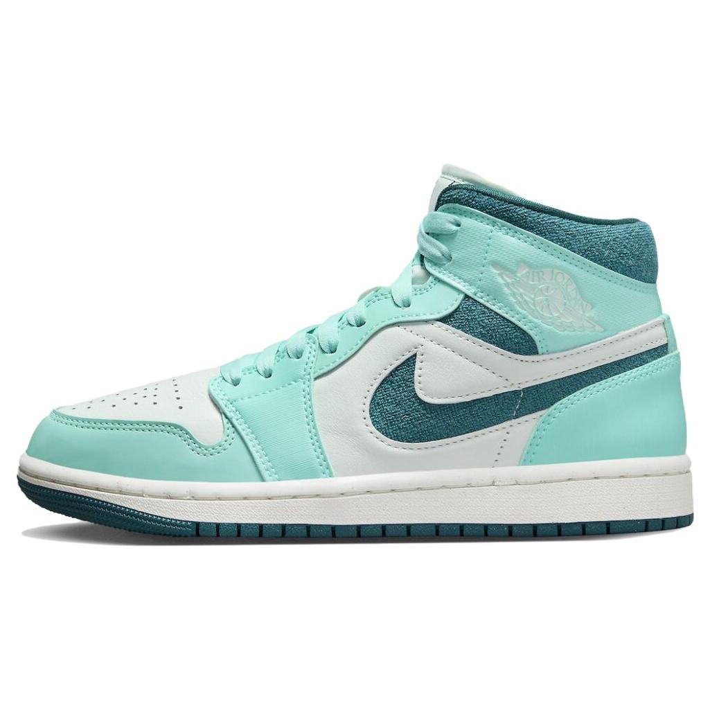 

Новые женские кроссовки JORDAN 1 Mid Chenille Bleached Turquoise DZ3745-300 36.5