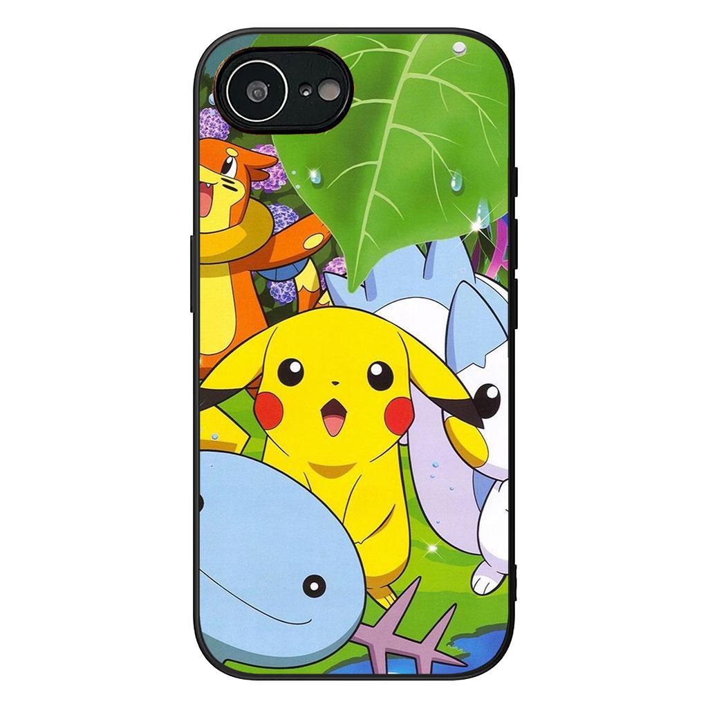 Cover for Apple iPhone 17 16 11 Pro XS Max XR 6 7 8 Plus 16E SE 2020 Air 5 SE2 Phone Case Cute P-Pokemons Cartoon P-Pikachus