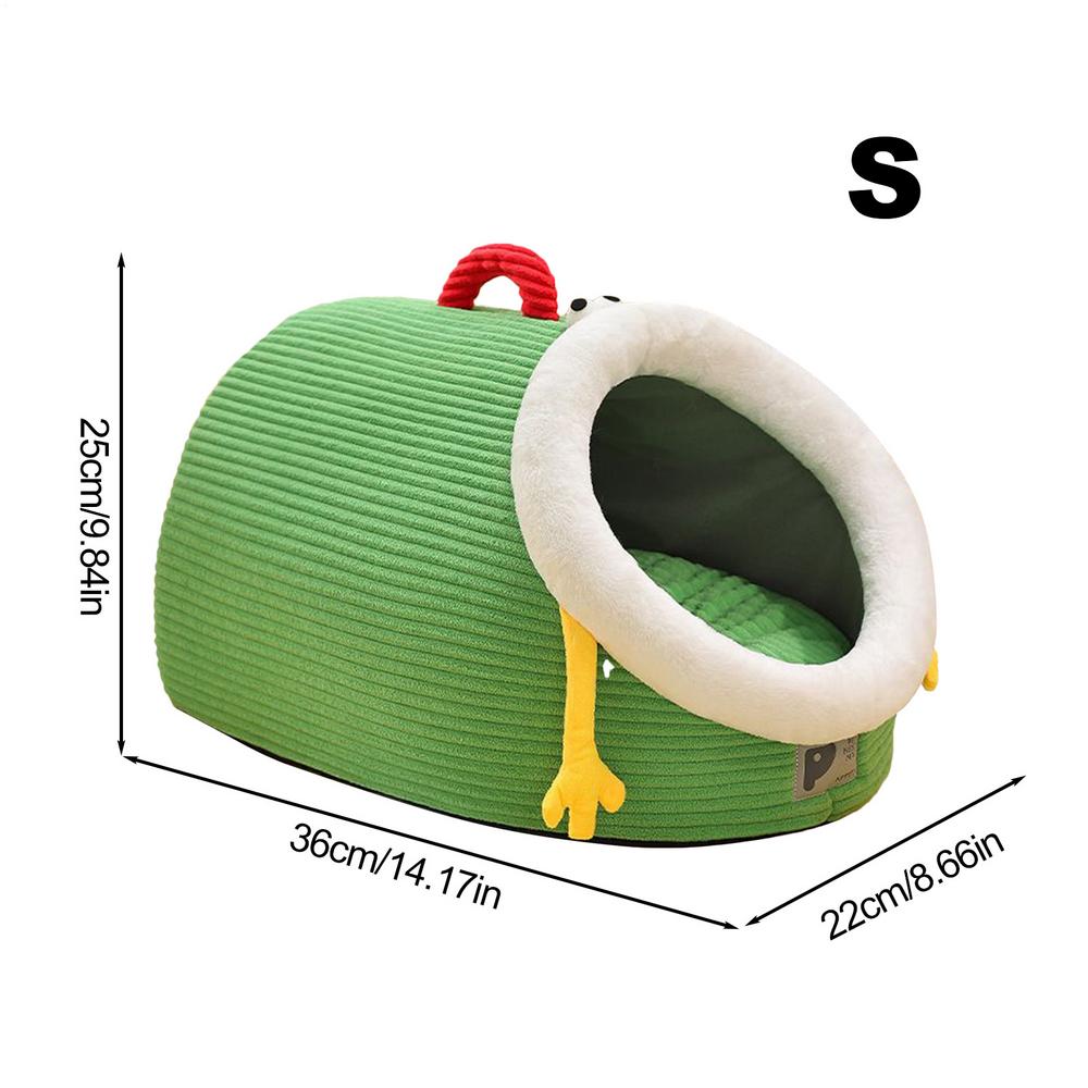 Cat Hideaway Bed Cave with Removable Cushion Winter Warm Cat Bed Pet House Kitten Cave for Small Pet Puppy Sleeping