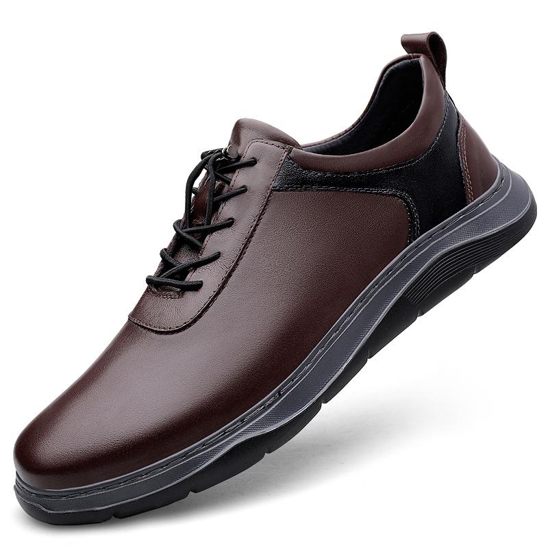 

Fashion Stylish Men s Sneakers Genuine Leather Men s Walking Shoes Comfort Man Formal Casual Shoes Wedding Party Office Business Shoes 38