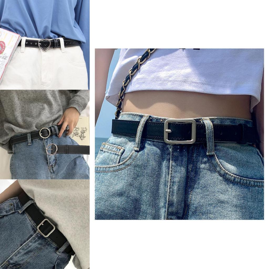 Stylish Square Pu Buckle Waist Belt For Men And Women Trendy And Minimalist Fashion