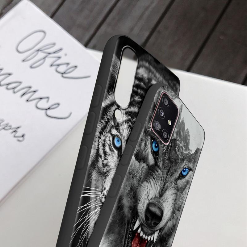 Wolf Löwe Tier Hülle Für Samsung Galaxy A54 A52 A14 5G A53 A12 A13 A71 A23 A34 A33 A21s Handyhülle