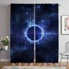 Cosmic Nebula Window Curtain for Room 2 Panel Blackout Curtains Shades Partition Tulle for Bedroom Halloween Decoration Living