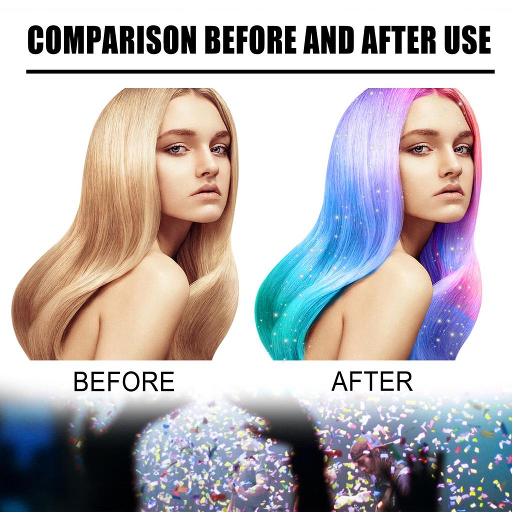 Party Temporary Hair Dye Spray Quick Temporary Hair Glitter Hair Color Glitter Styling Hair Coloring Washable Powder Dye Spray