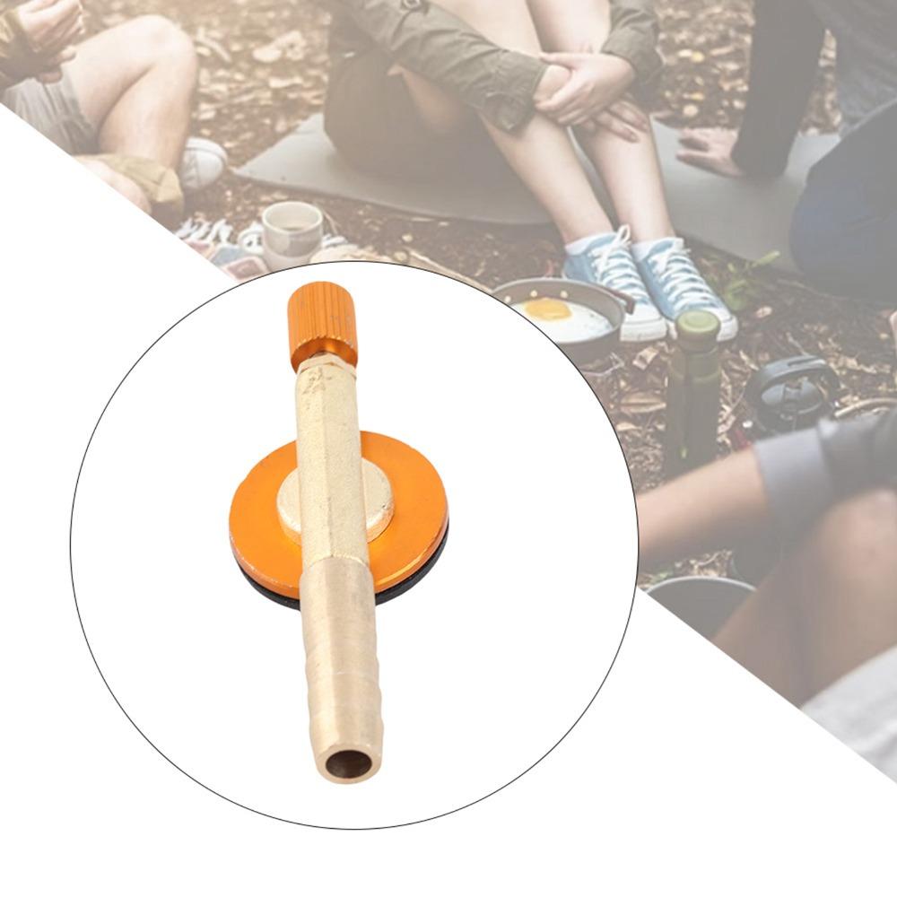 Yellow Gas Stove Valve Brass Valve Adapter Durable Gas Refill Adapter  Outdoor Camping