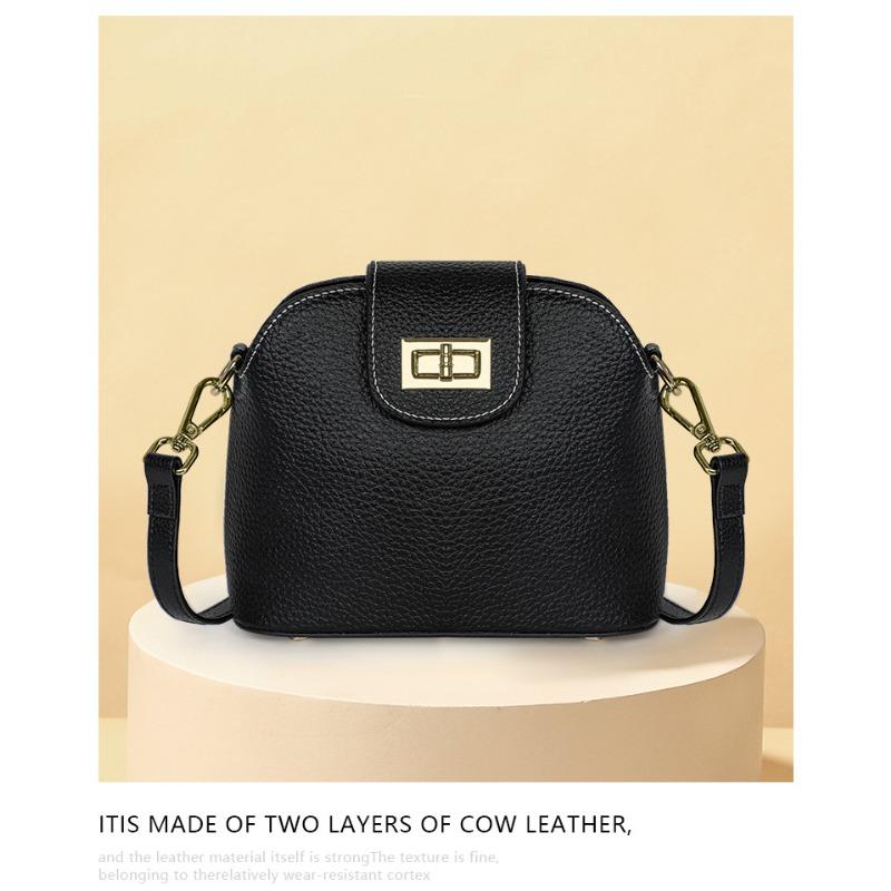 Fashionable Small Bag New Style of Internet Celebrity Shell Bag Genuine Leather Women's Crossbody Bag Fashionable and Versatile Shoulder Bag